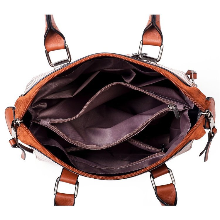 Women's Crocodile Pattern Handbag Set