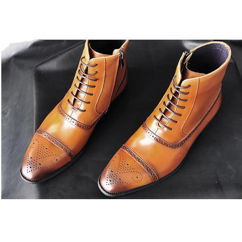 Men's Vintage Style Plush Lined Boots