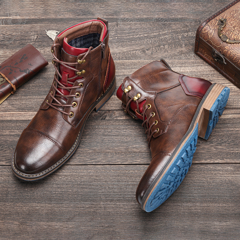 Men's Red Tooling Boots