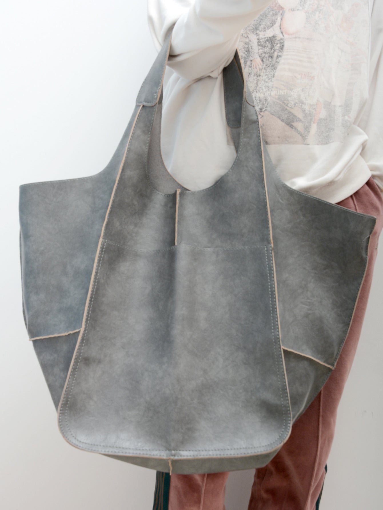 Simple Big Bag Soft Leather Large Capacity Shoulder Tote Bag