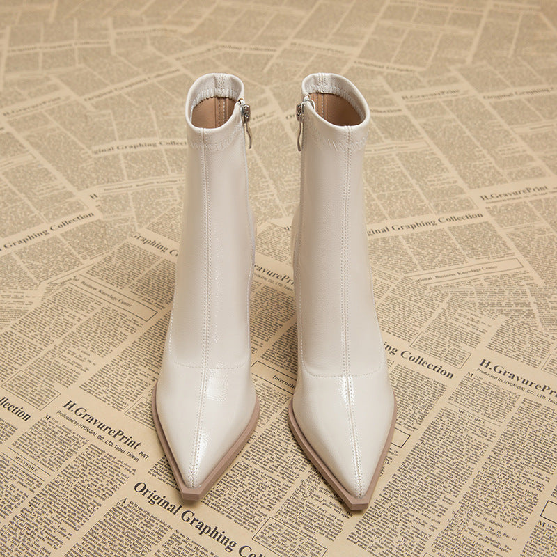 Women's Pointed-Toe Block Heel Boots