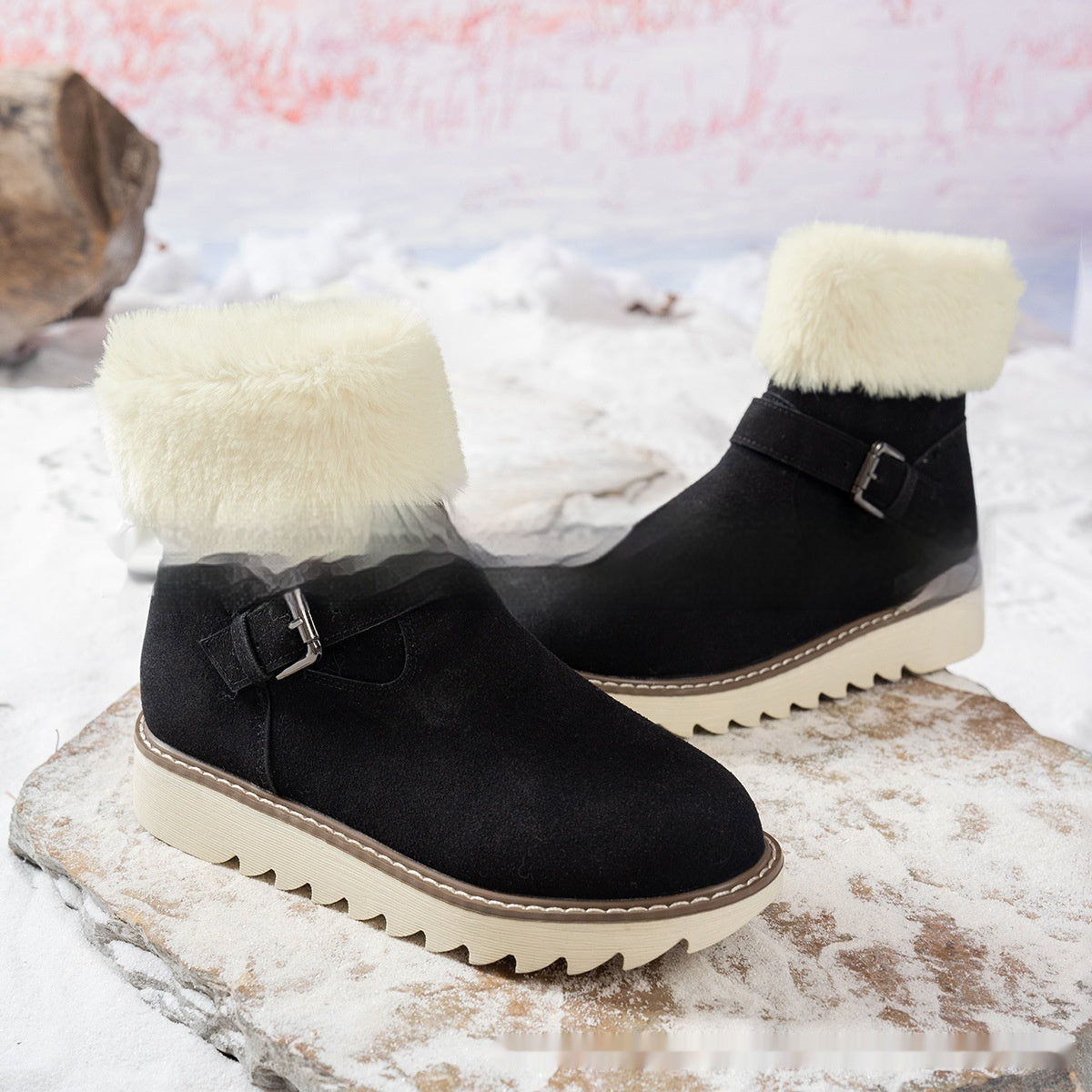 Middle Tube Platform Snow Boots