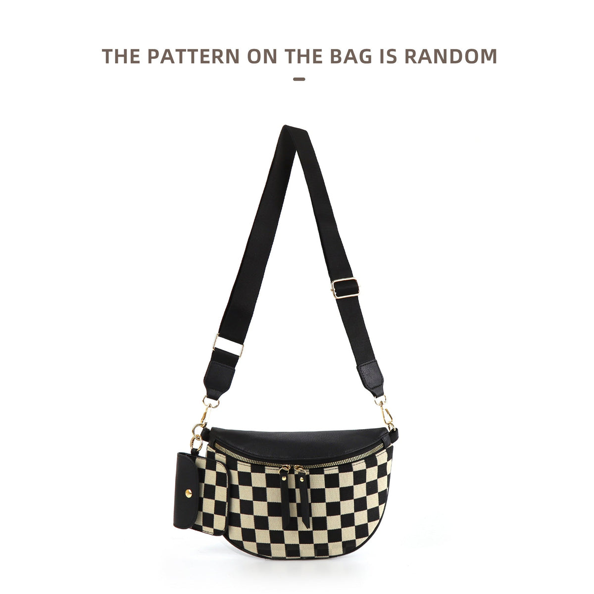 Plaid Messenger Travel Bag