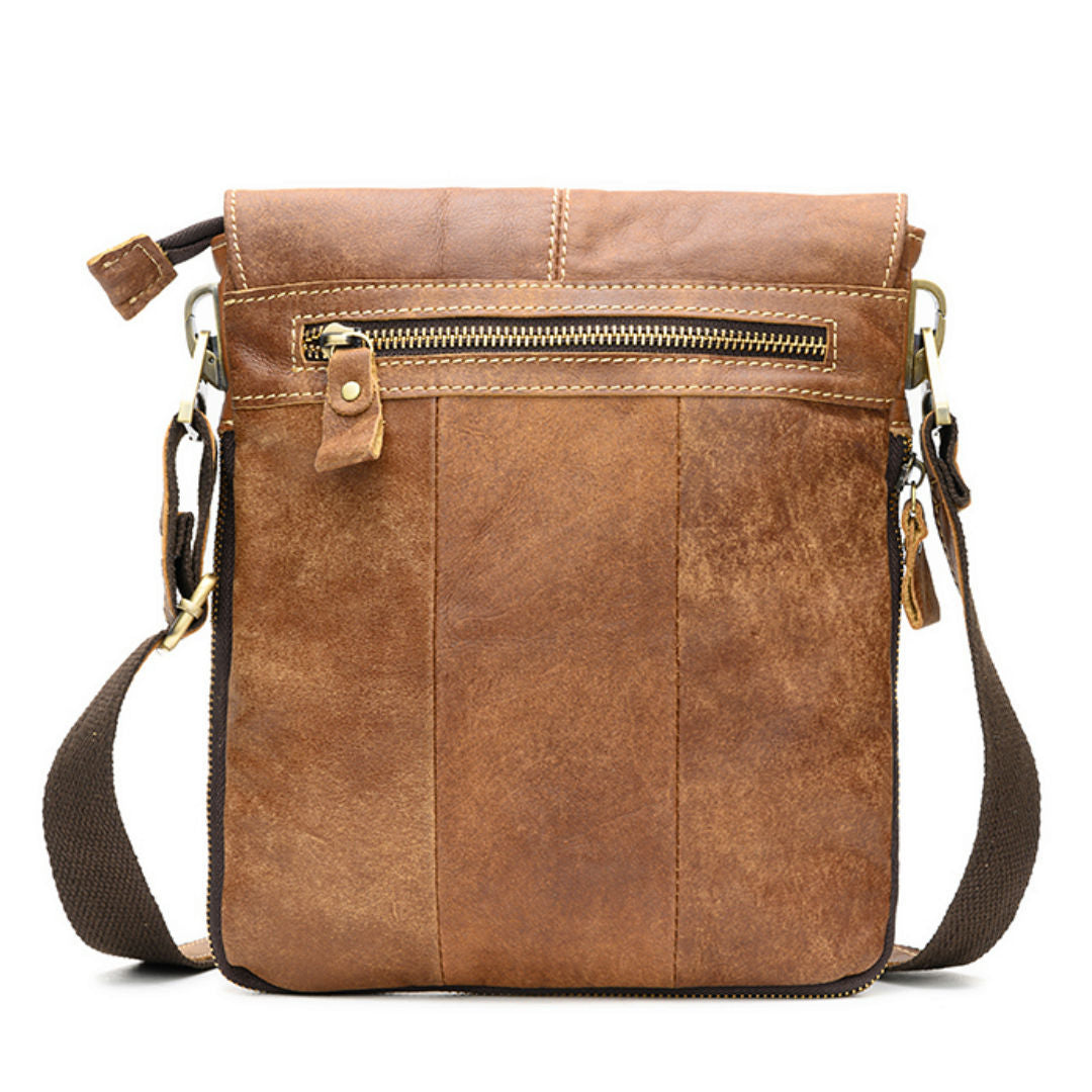Men's Leather First Layer Cowhide Messenger Bag