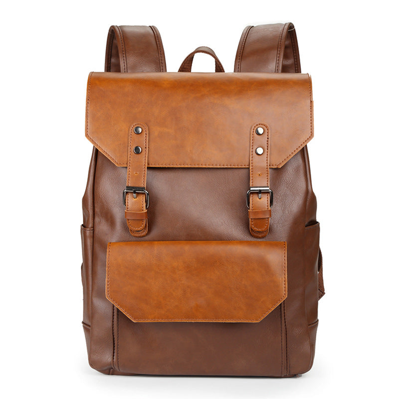 Crazy Horse Leather Large-capacity Backpack