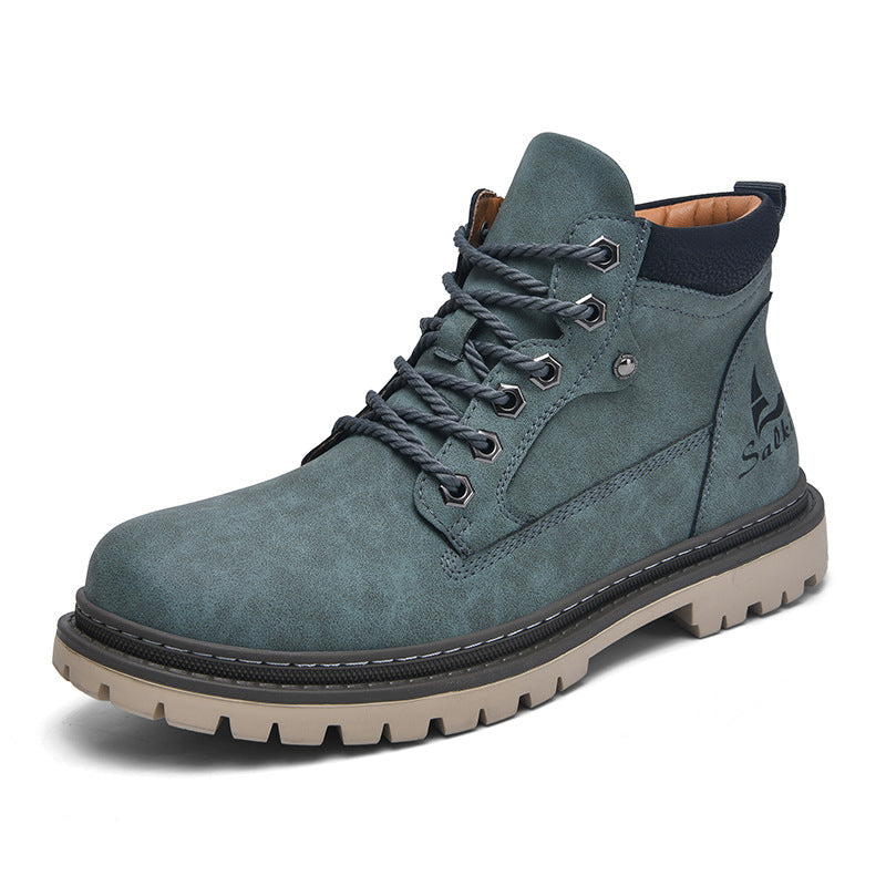 Men's Mid-Top British Style Worker Boot