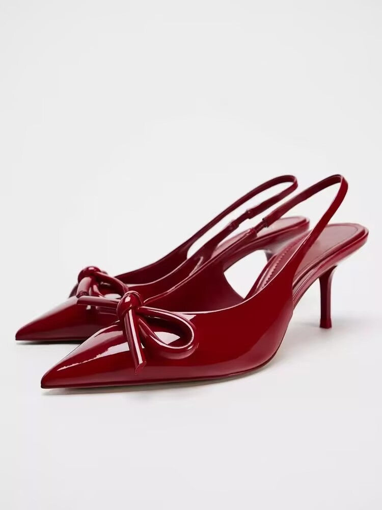 Women's Bowknot Slingback Heels