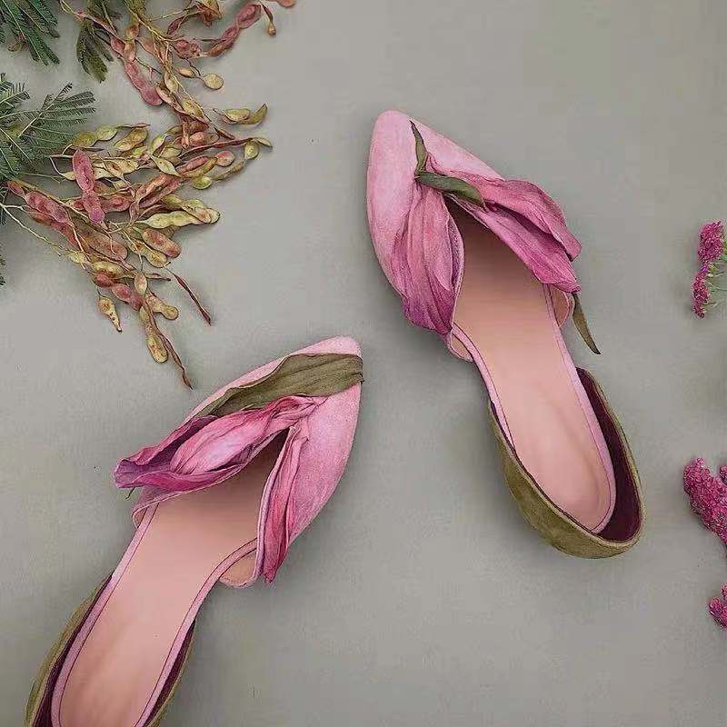 Niche Design Aesthetic Petal Flat Shoes