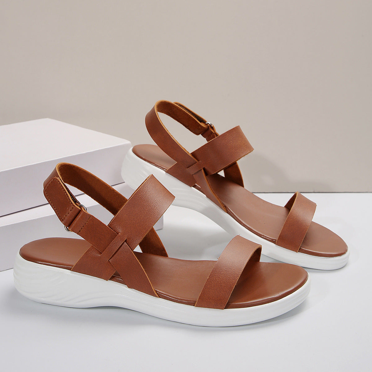 Women's Flat Heel Open-Toe Sandals