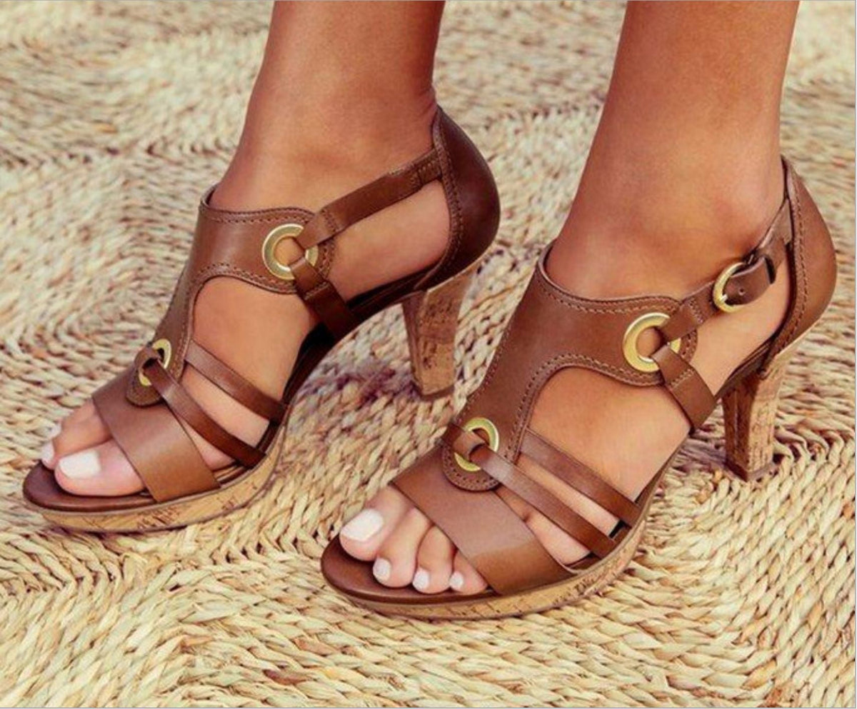 Women's Solid Color Fish Mouth Shoes