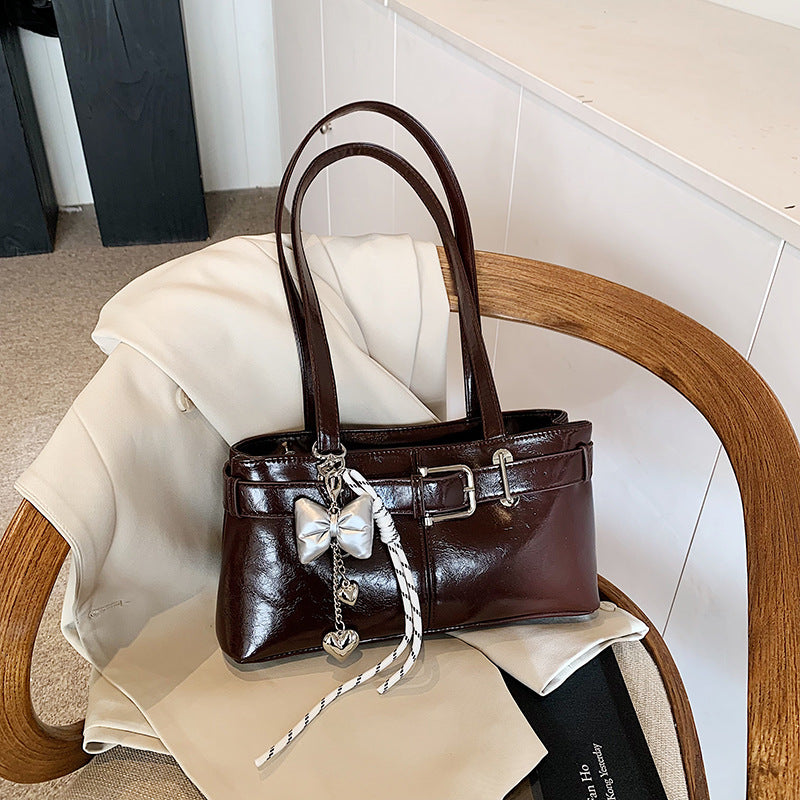 Commuter Texture Underarm Shoulder Handbag Travel Bag