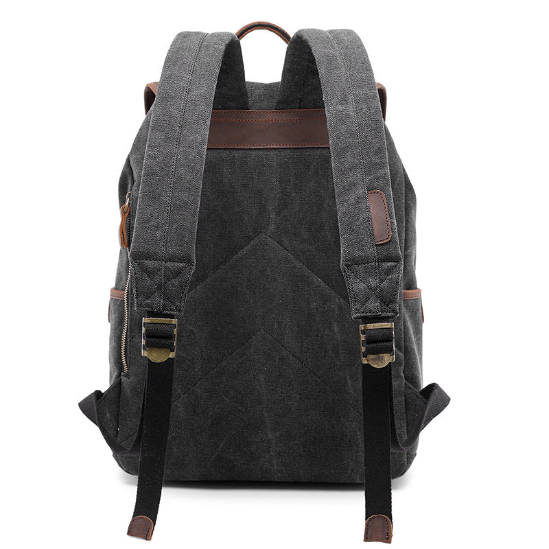 Unisex Canvas Backpack Oil Wax Outdoor Travel