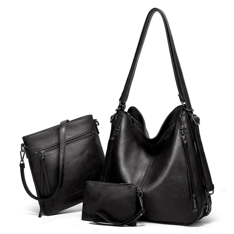 Women's Retro Fashion Three-Piece Travel Bag Set