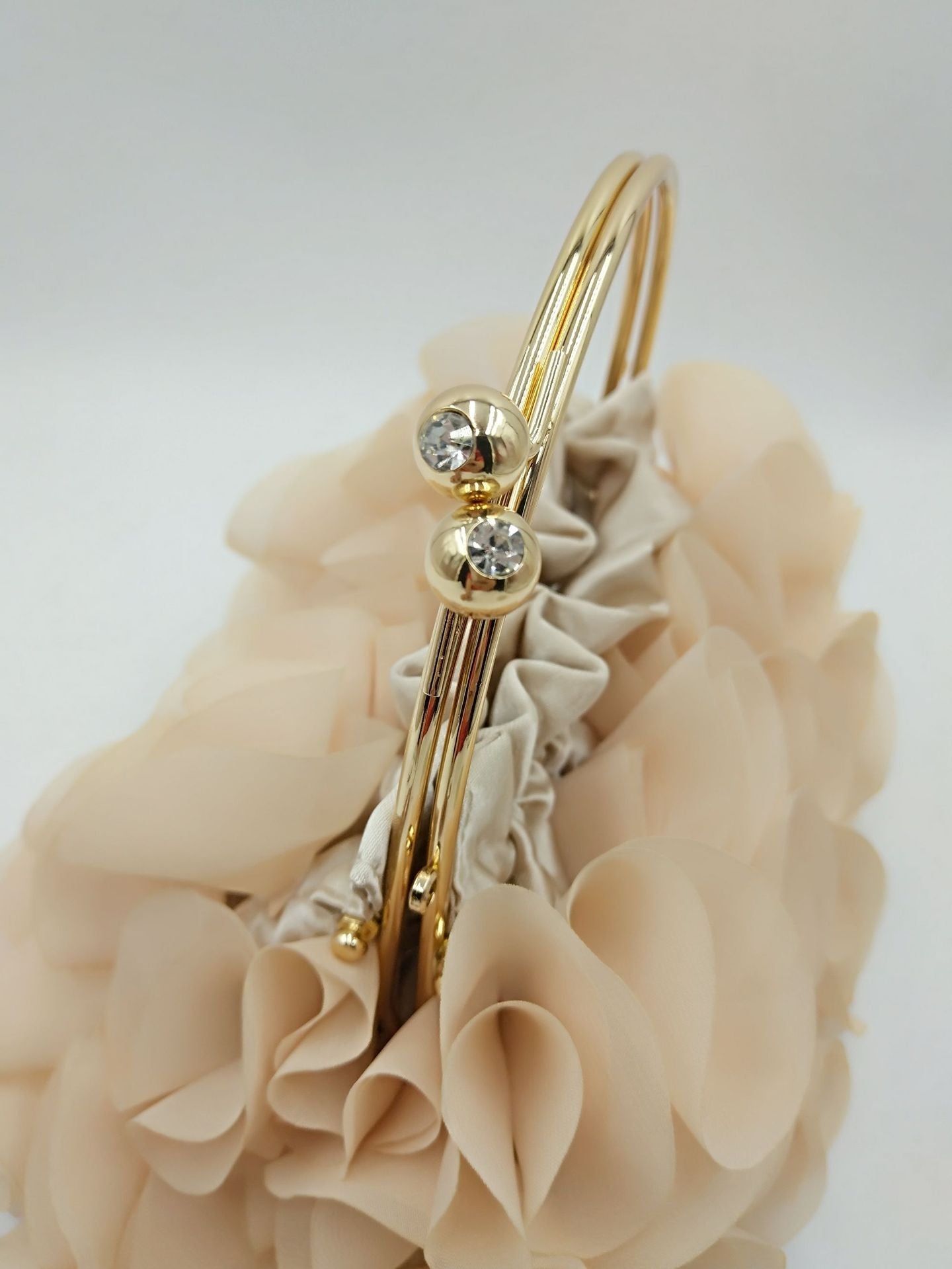Ruffled Floral Handbag