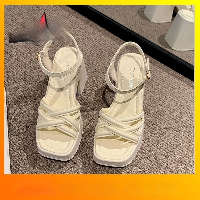 Women's Casual Waterproof High-Heel Sandals