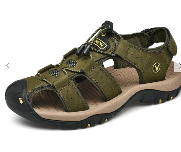 Men's Outdoor Leather Sports Sandals