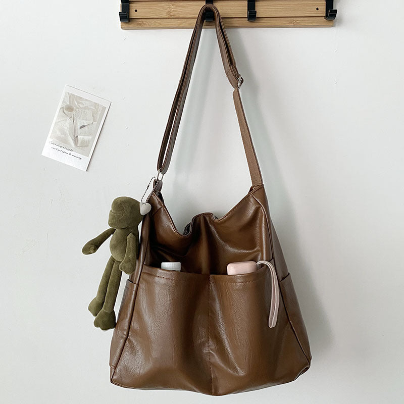 Women's Large Capacity Textured Messenger Bag