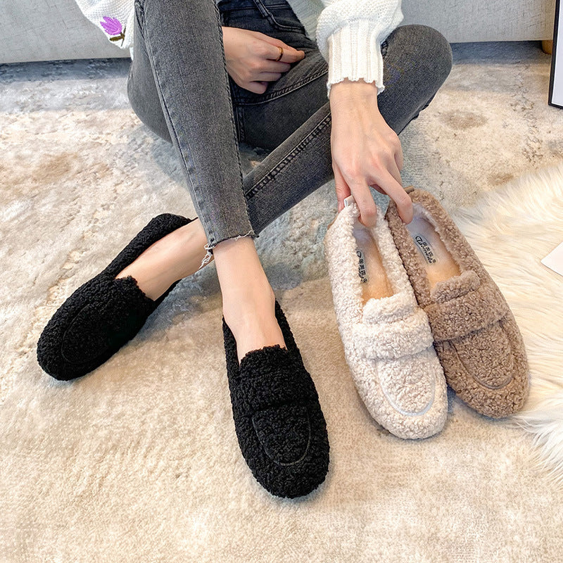 Women's Plush Slip-On Loafers