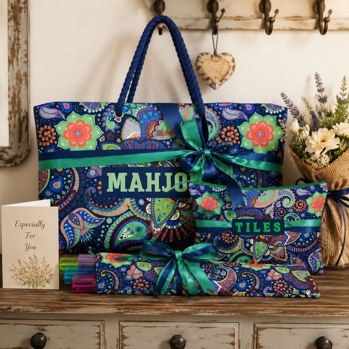 Multi-Functional High-Capacity Mahjong Bag Set