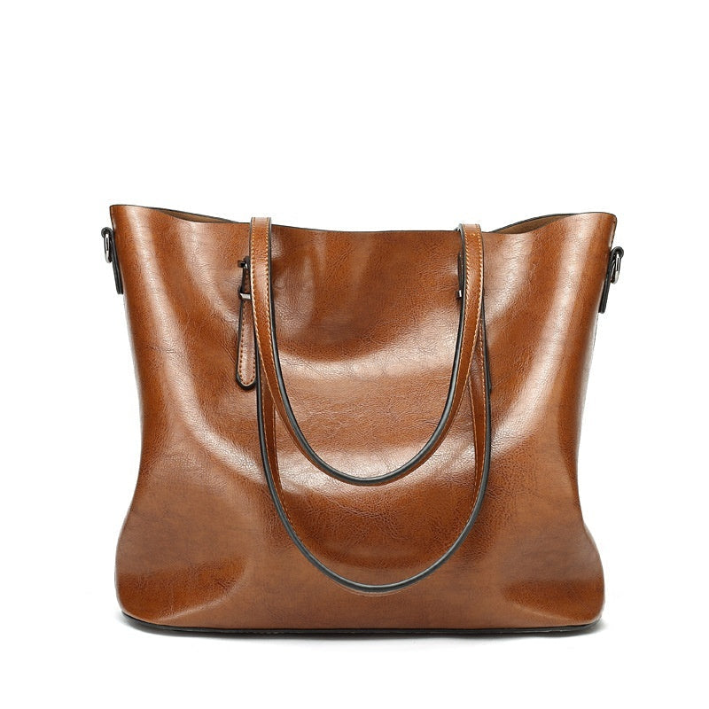 Women's Retro Style Oil Wax Shoulder Bag Travel Bag