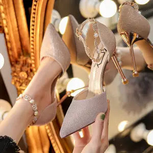 Women's French High Heels Wedding Platforms