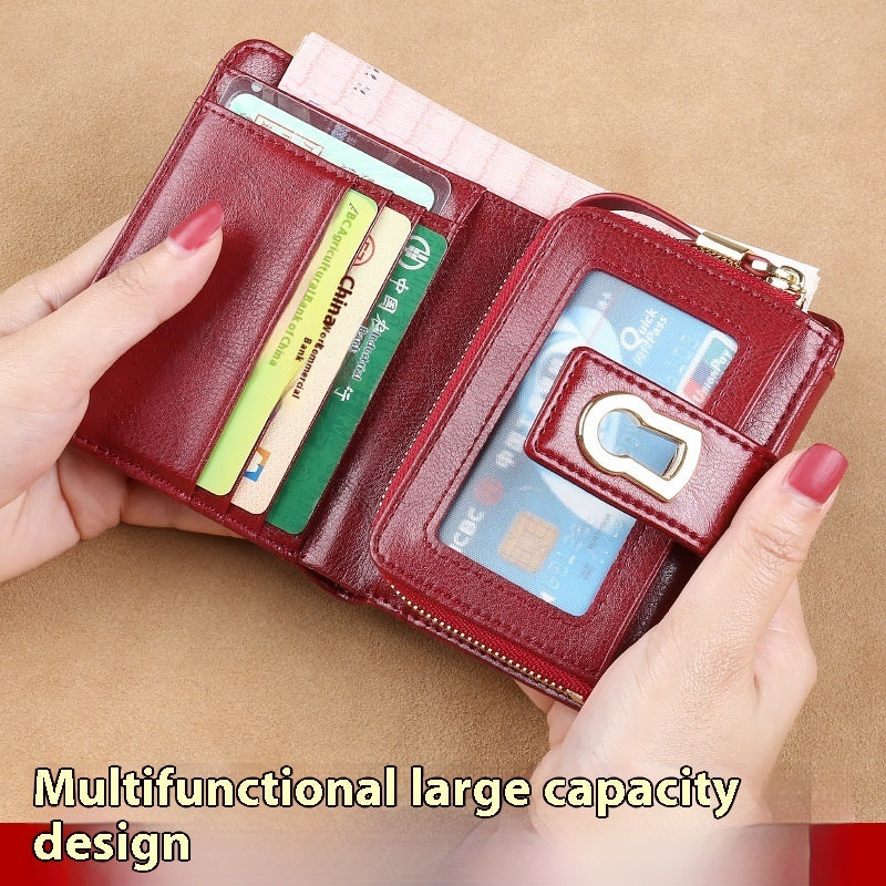Women's Short Large Capacity Buckle Wallet