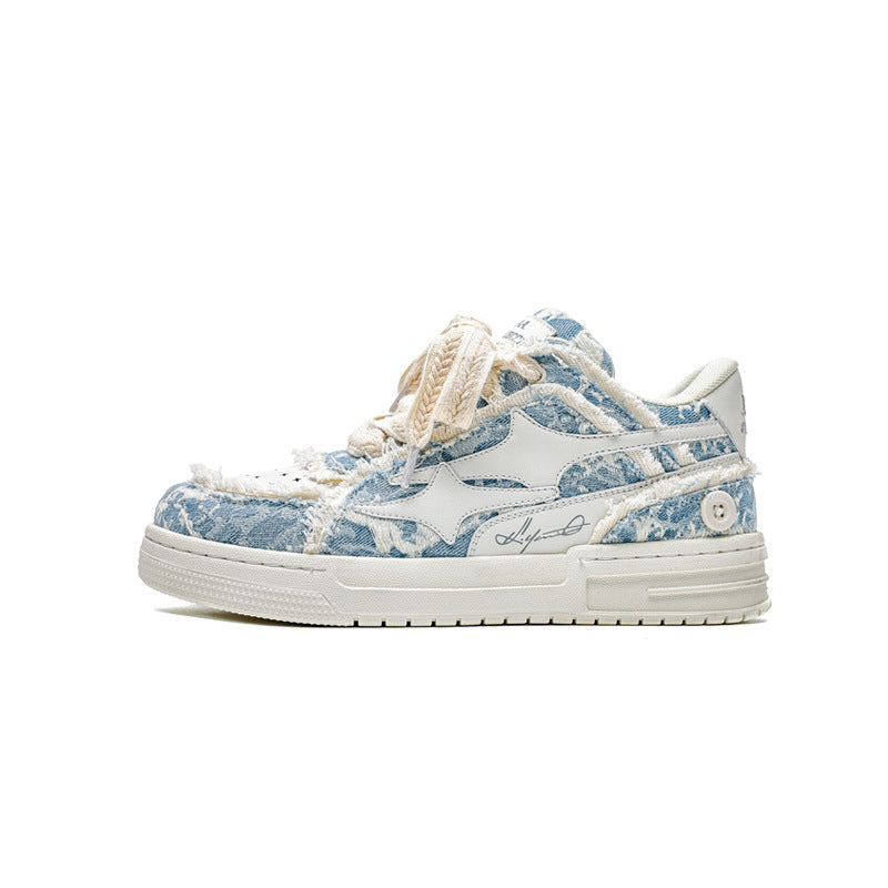 Denim Skate Platform Sneakers