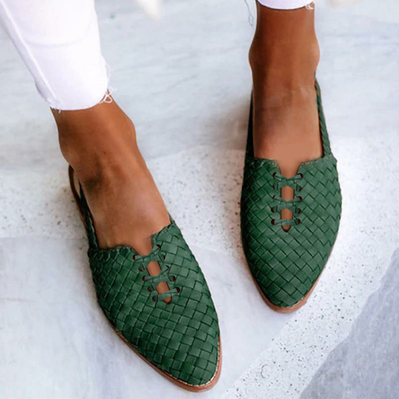 Women's Woven Lace-Up Sandals
