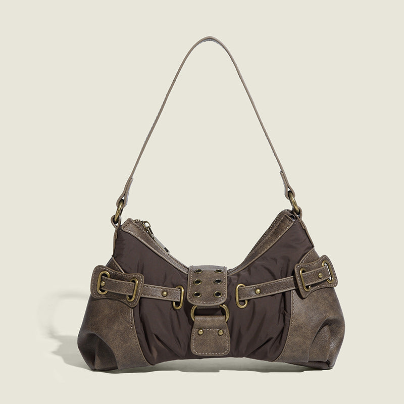 Women's Retro Distressed Underarm Bag Crossbody Bag