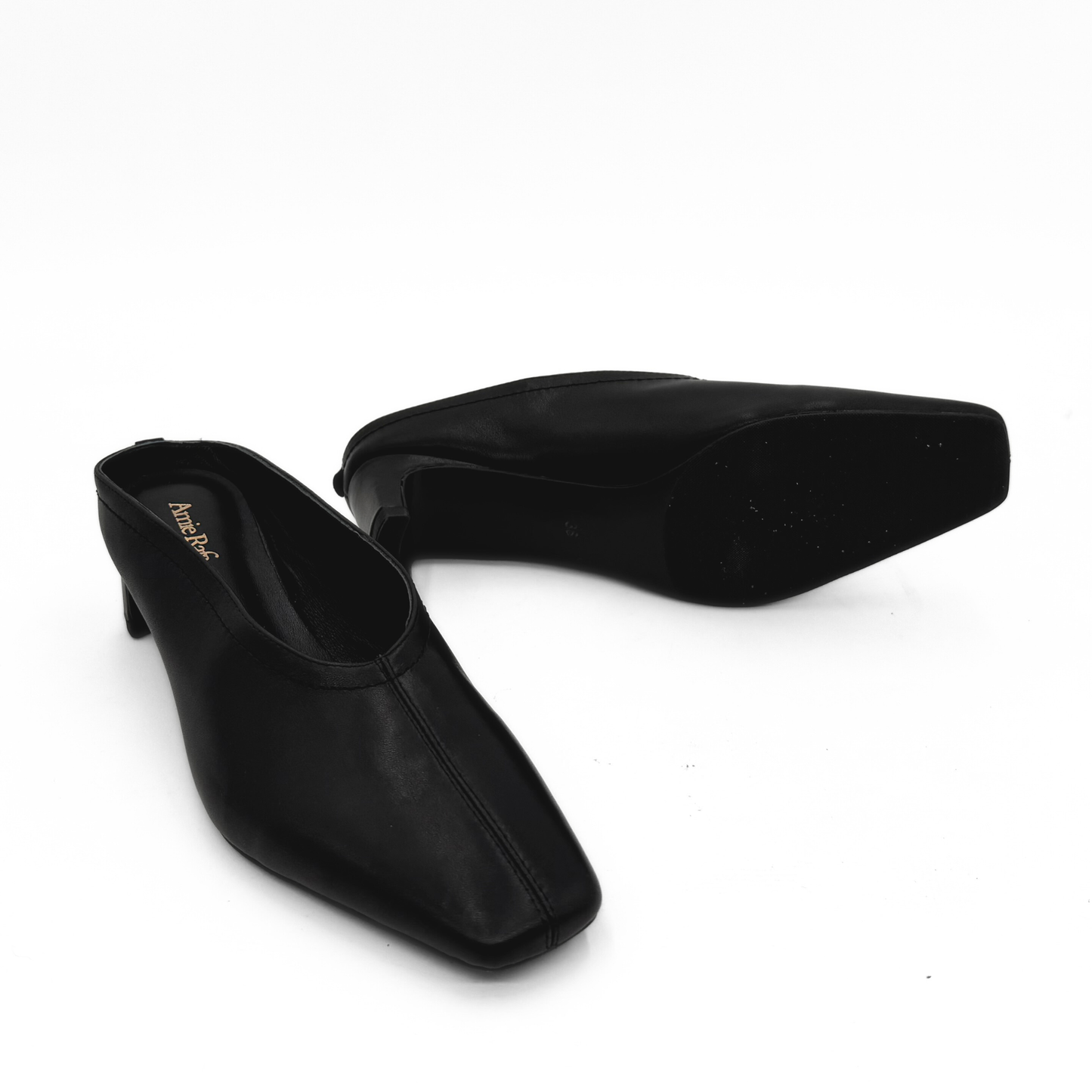 Junie Heeled Leather Mule