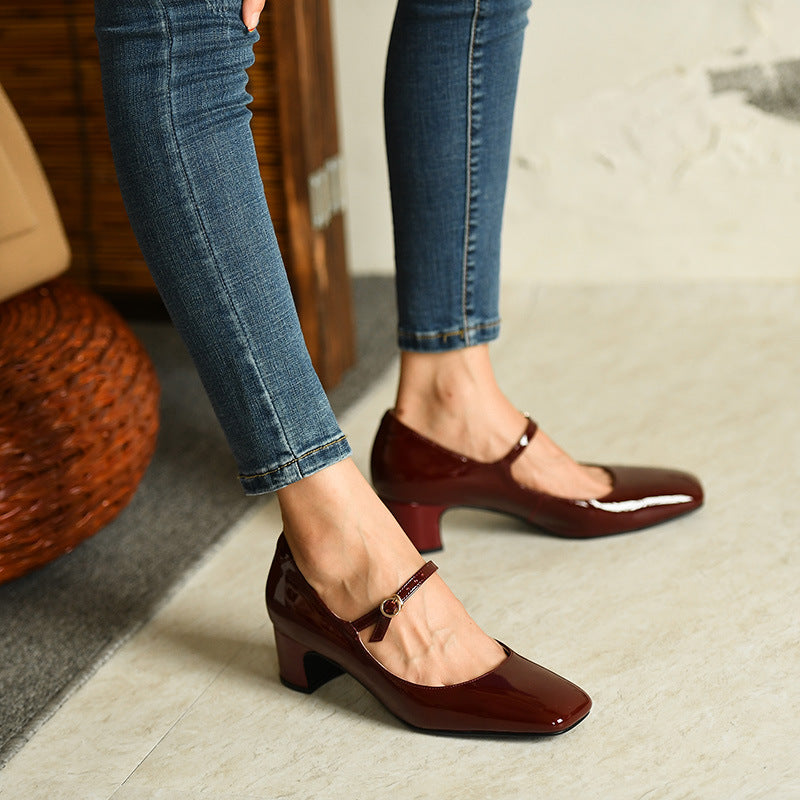 Women's Square-Toe Mary Jane Shoes