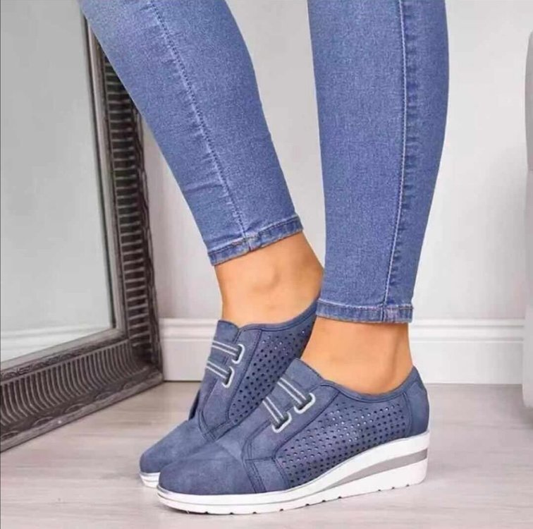 Women's Round-Toed Wedge Heel Shoes