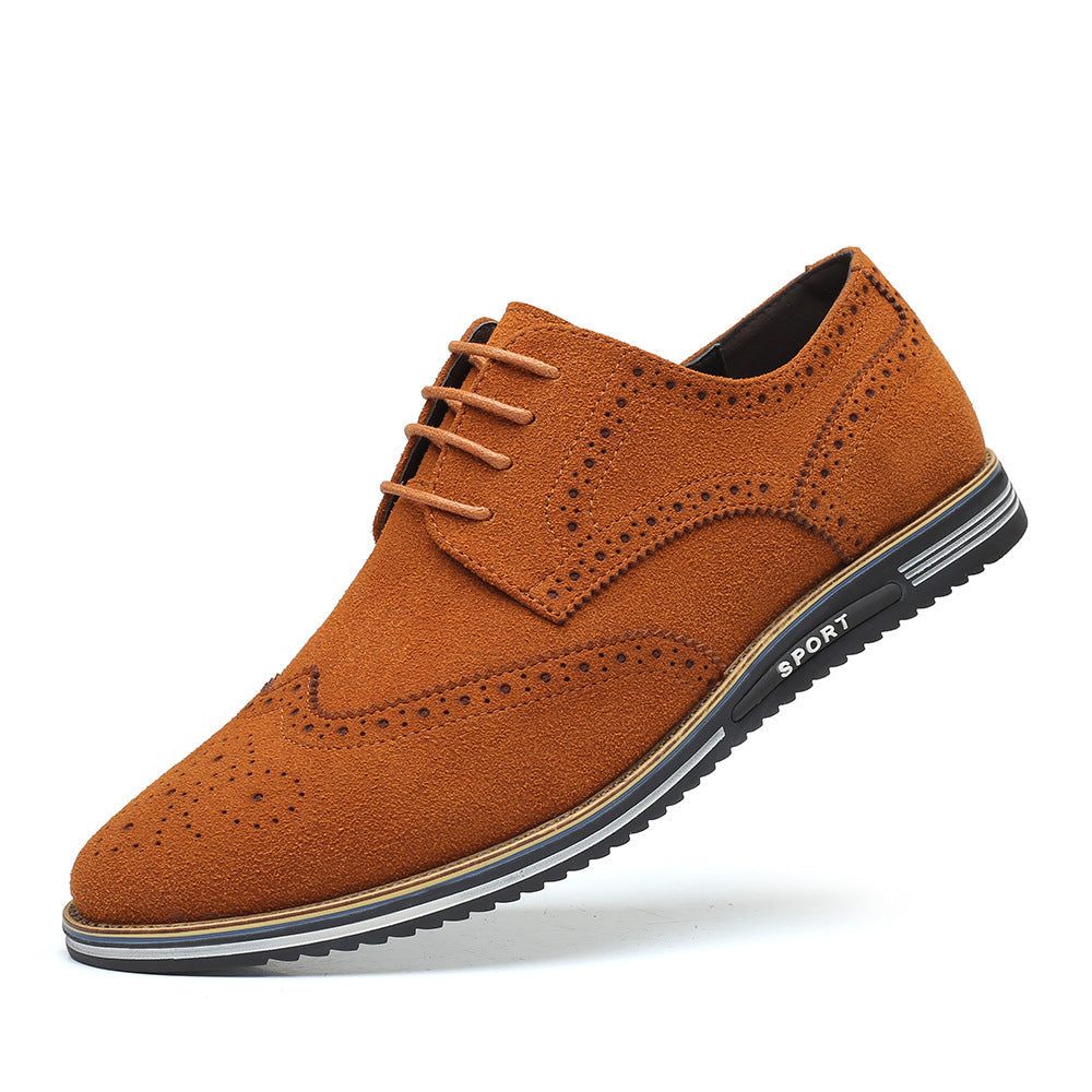 Men's Frosted Low-Top Suede Leather British Platforms
