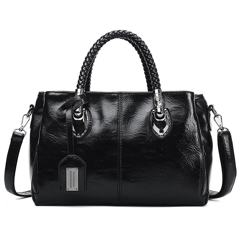 Women's Vintage Oil Wax Crossbody Bag