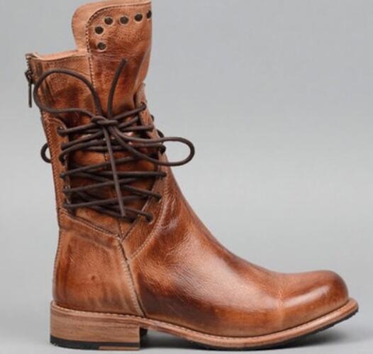 Women's Studded Low-Heel Rider Boots