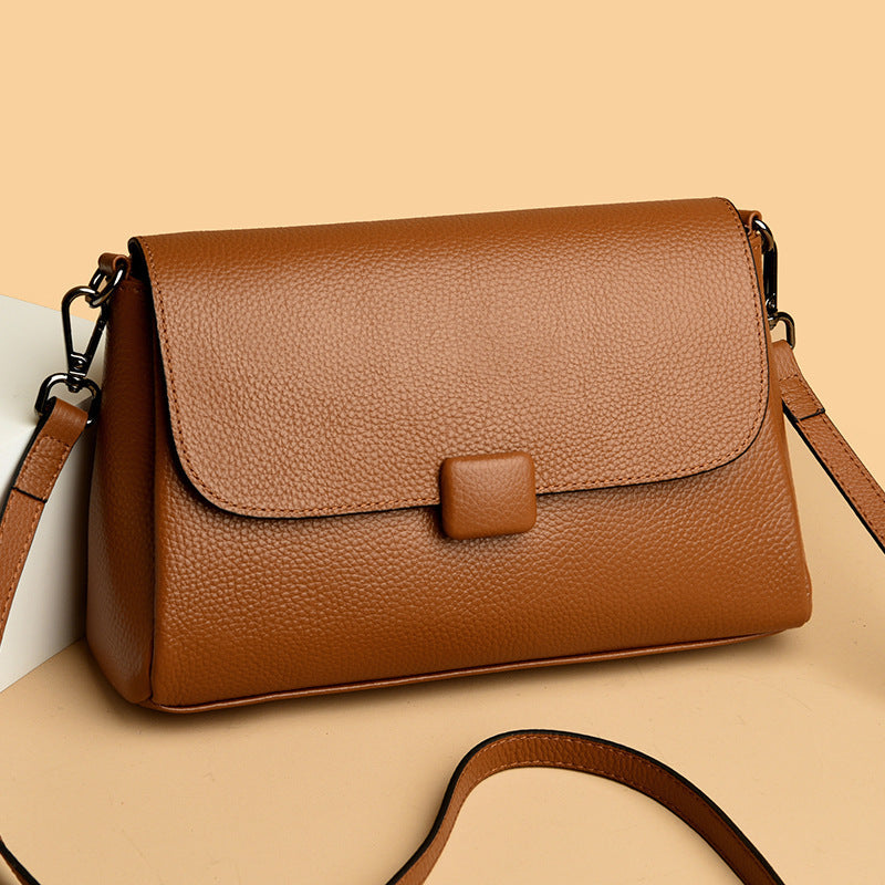 Women's Cowhide Leather Shoulder Travel Bag