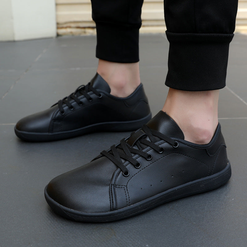 Wide Toe Synthetic Leather Flats