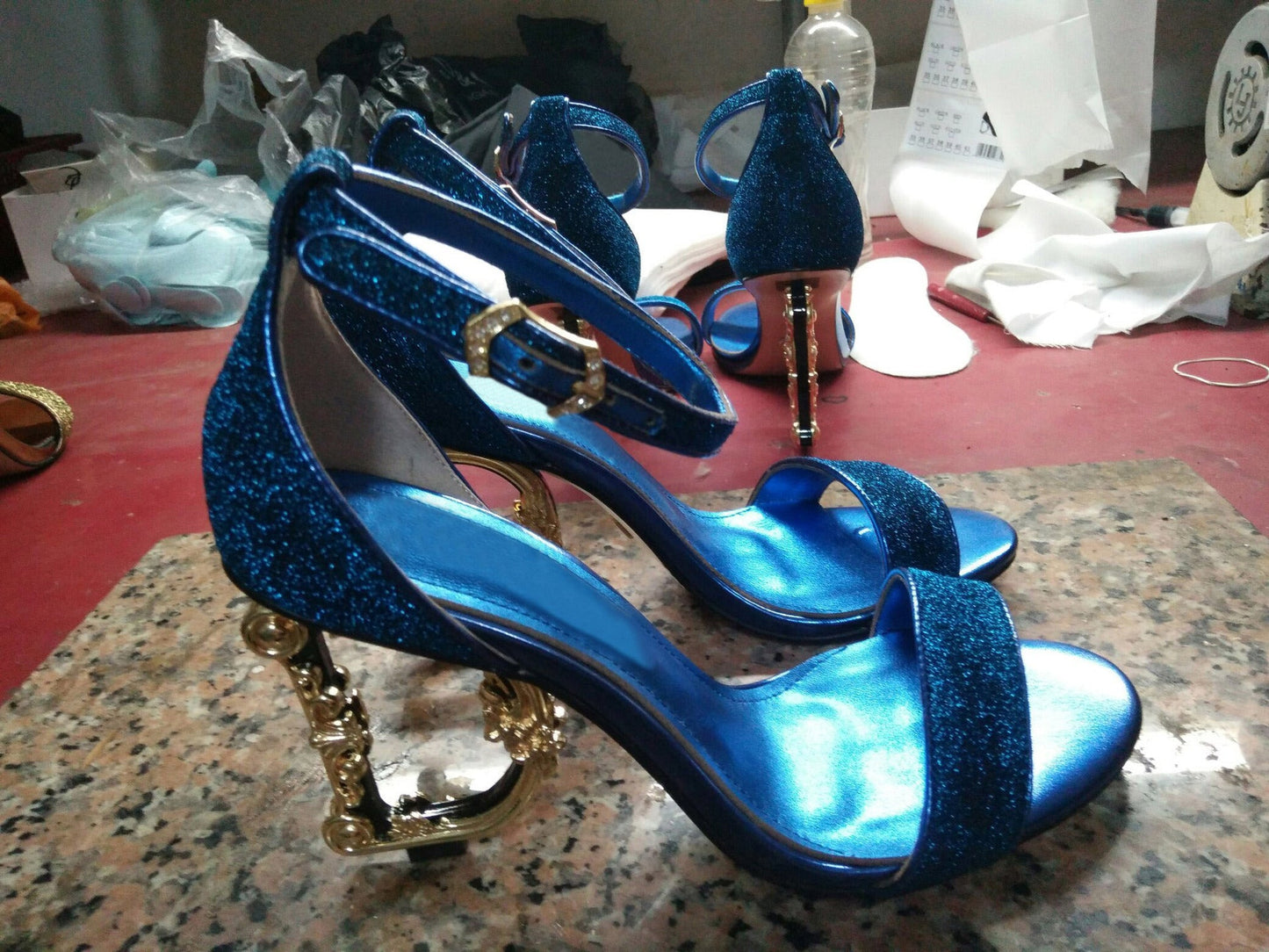 Gold High Heels