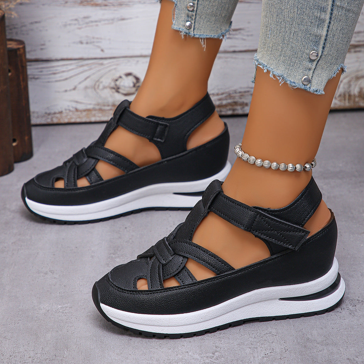 Women's Wedge Roman Magic Stick Shoes Platform Casual