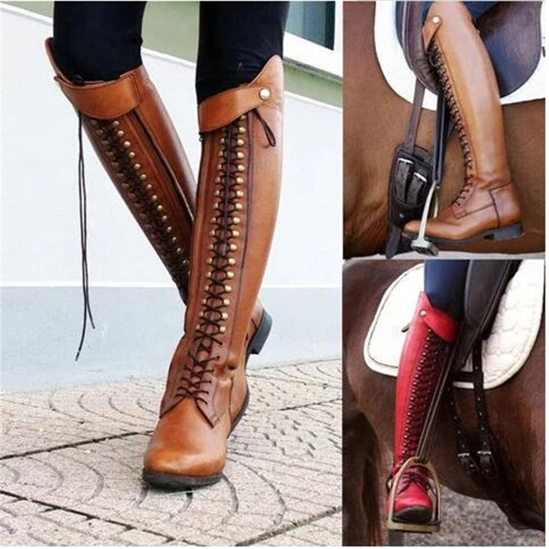 Women's Over the Knee Lace-Up Boots