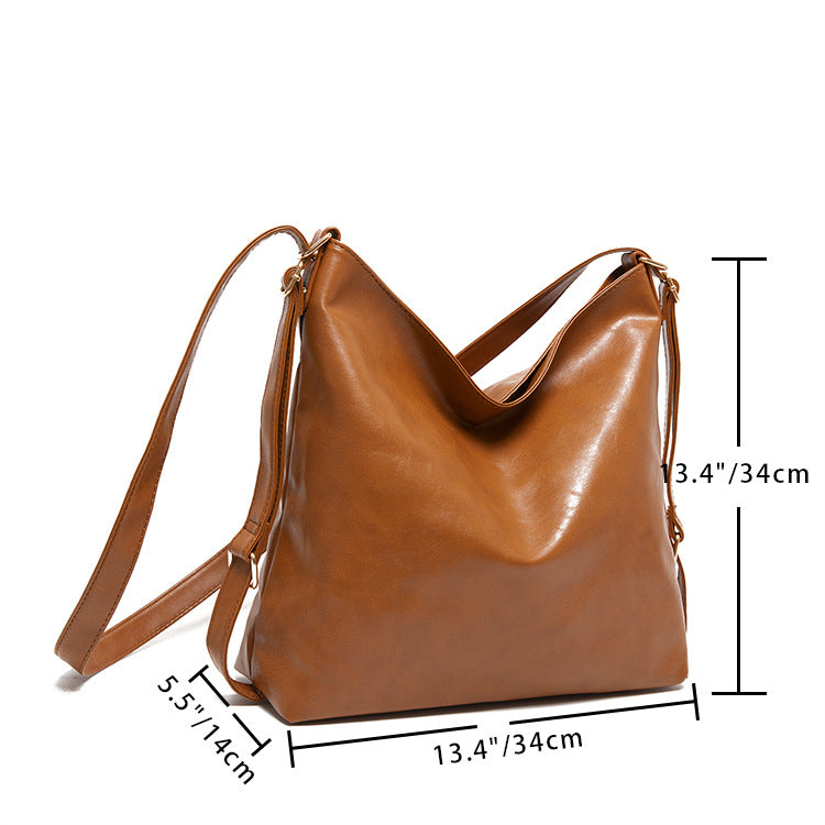 Retro Oil Wax Leather Travel Bag