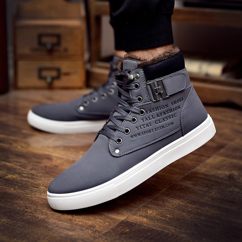 Men's Casual High Top Plush Lined Boots