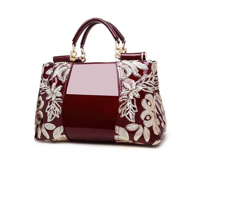 Women's Embroidered Floral Shoulder Handbag