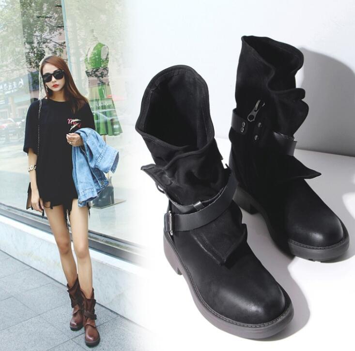 Round-Toe Buckle Shoes