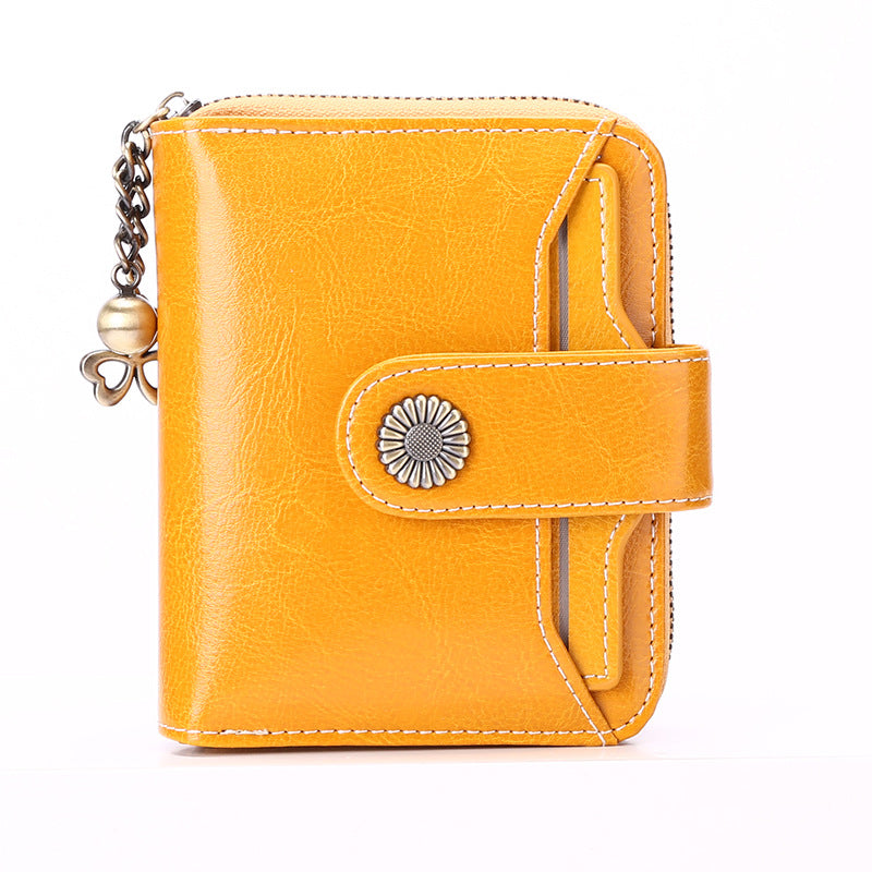 Oil Wax Genuine Leather Wallet