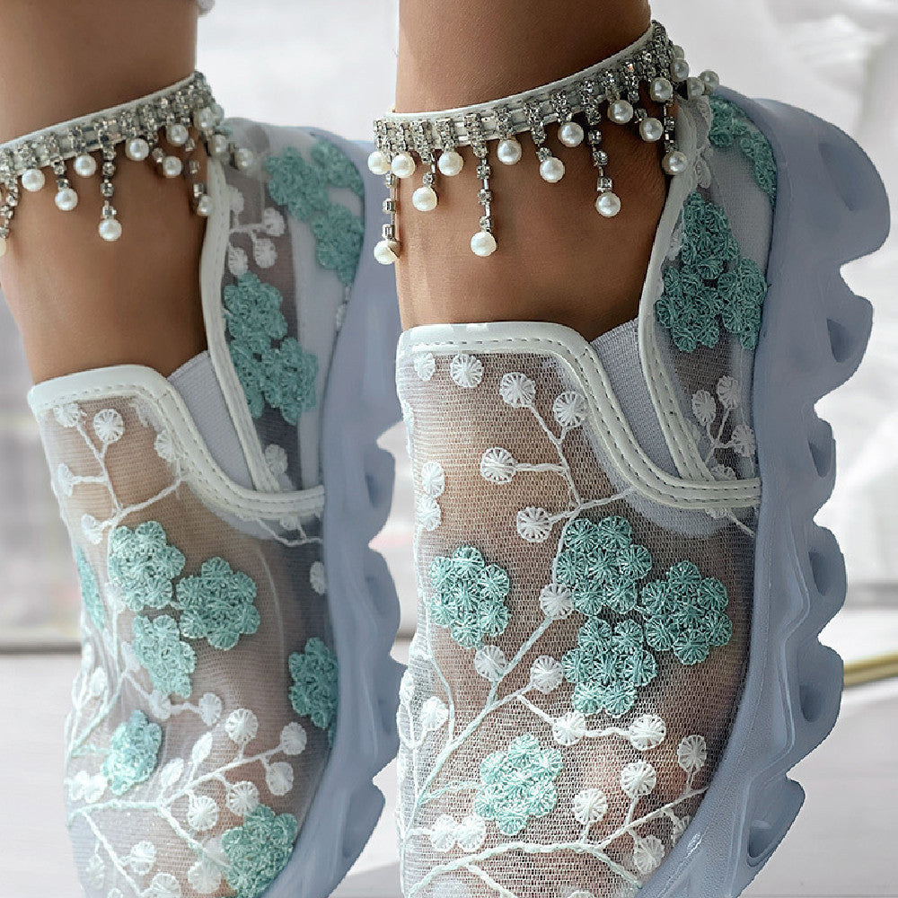 Women's Color Mesh Casual Sneaker