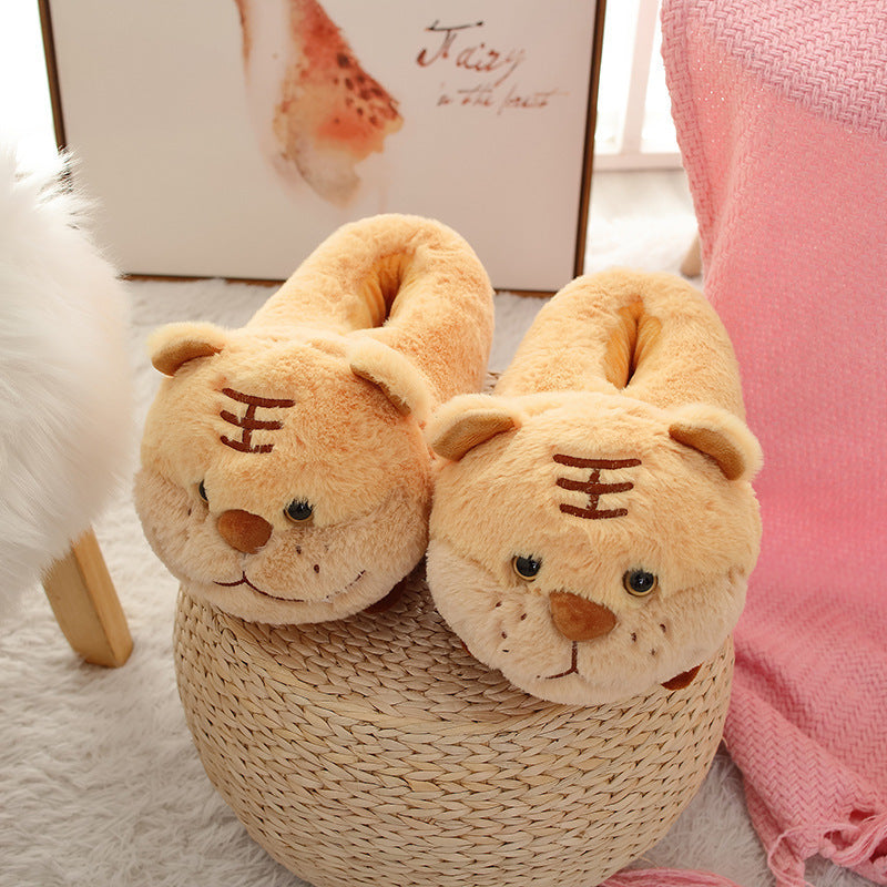 Warm Student Dormitory Plush Cotton Slippers