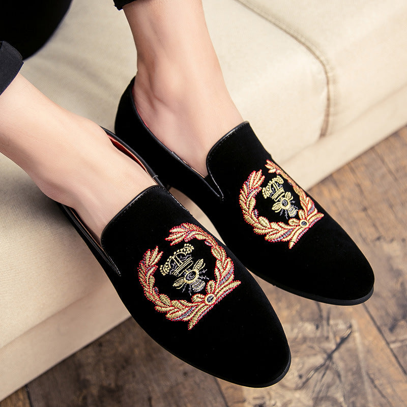Men's Embroidered Bee Crest Shoes