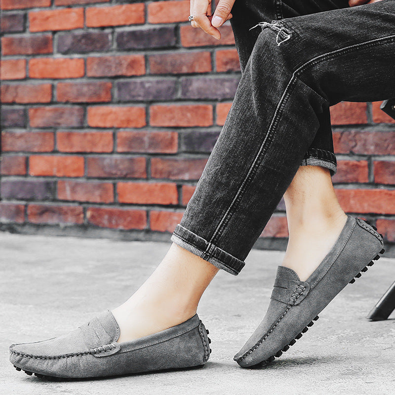 Men's Genuine Leather British Casual Peas Flats