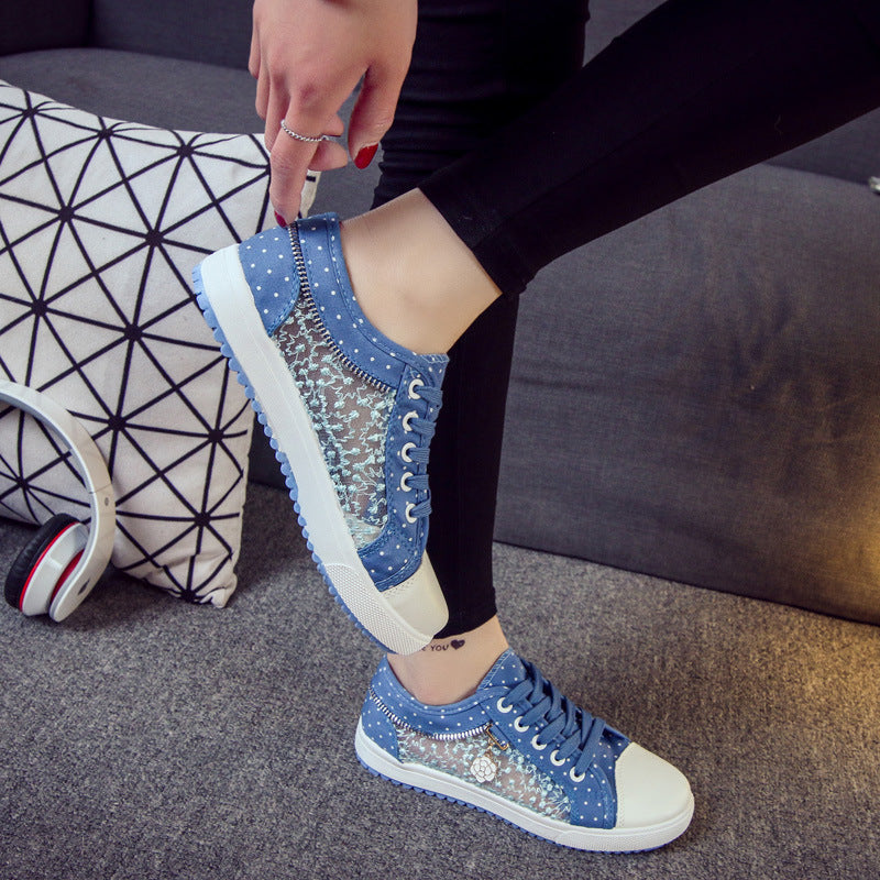 Women's Net Yarn Casual Flats